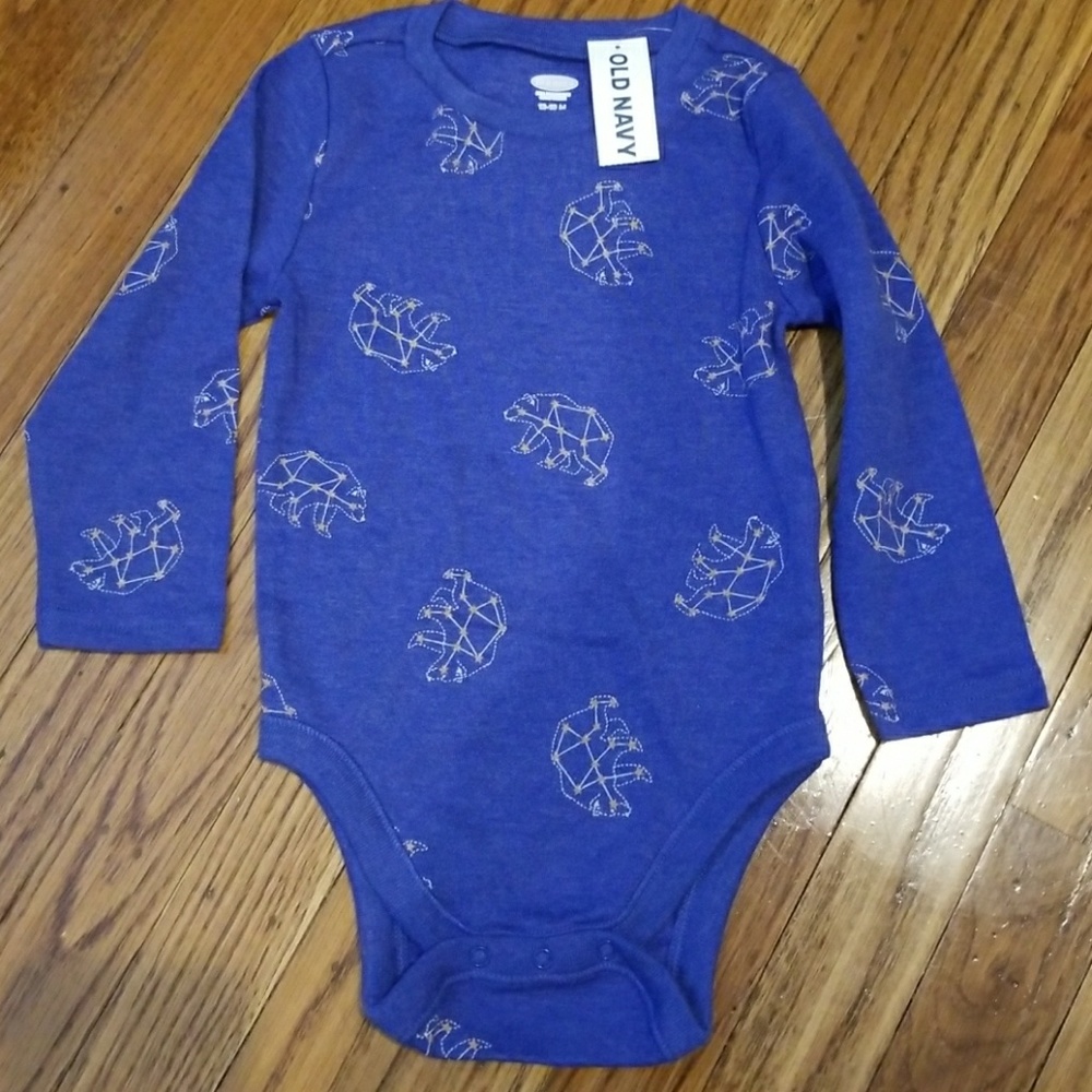 Old Navy 12 -18 mos onesie - new - bear star