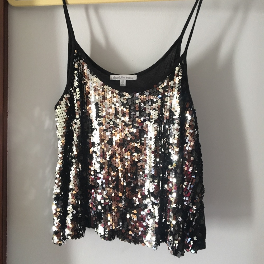 CHARLOTTE RUSSE SPARKLE TANK SIZE EXTRA SMALL