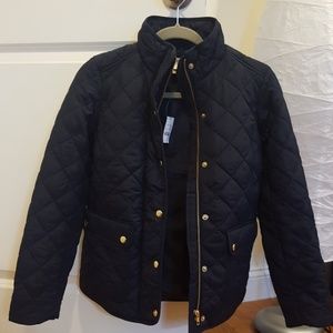 J.Crew Navy Blue Quilted Jacket  size XXS