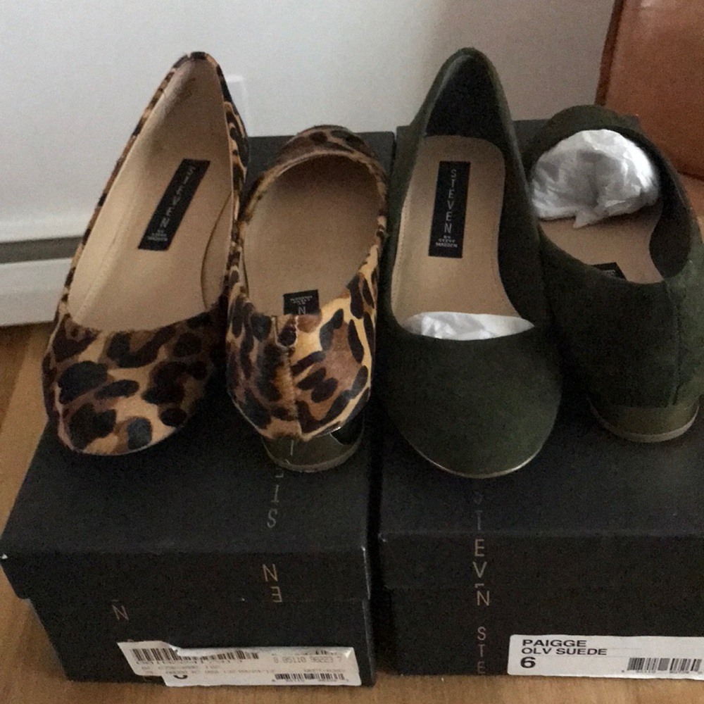 Steven by Steve Maddens Paigge Leopard&Olive pumps