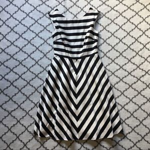 NWOT- BODEN Black & White Striped Dress