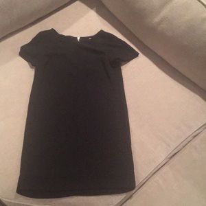 Aqua black short sleeve shift mini dress
