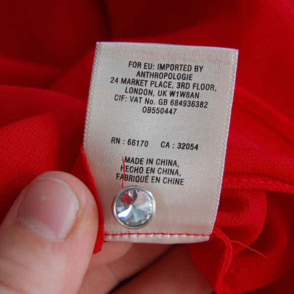 Moulinette Soeurs Colline Blouse Anthropologie Red - Picture 6 of 7