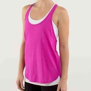 Lululemon hot pink singlet tank size 12