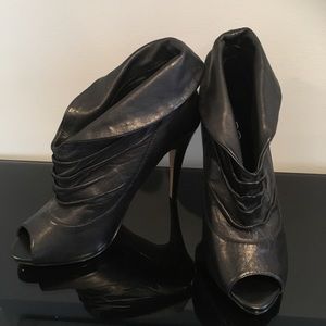 Aldo open toe leather booties