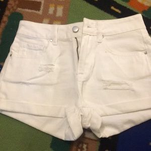 Size 24 white shorts nwt
