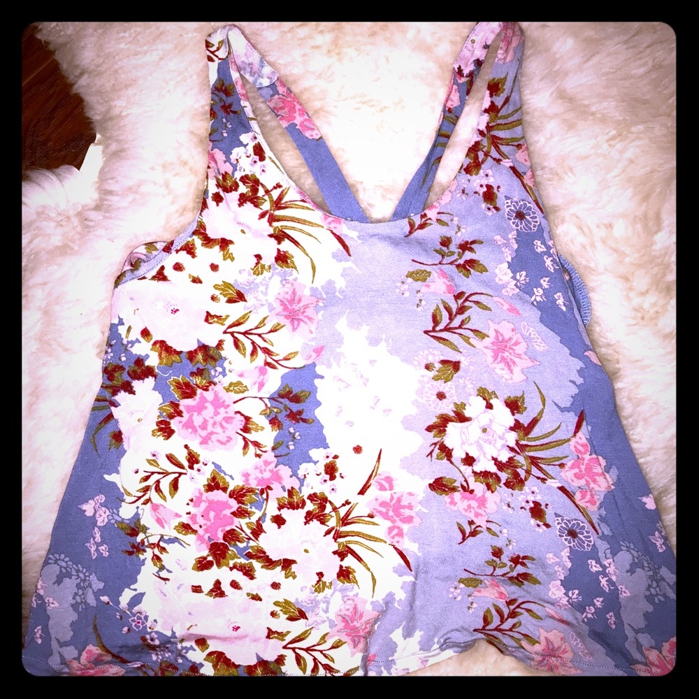 100% Rayon Open Back Tank Top