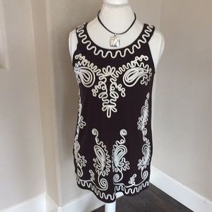 Brown and White dressy tank