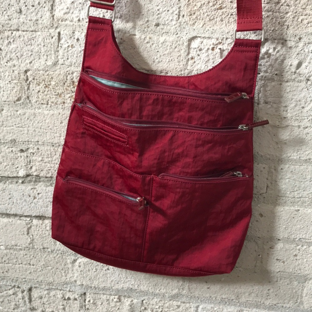Cranberry high quality cringe nylon crossbody bag