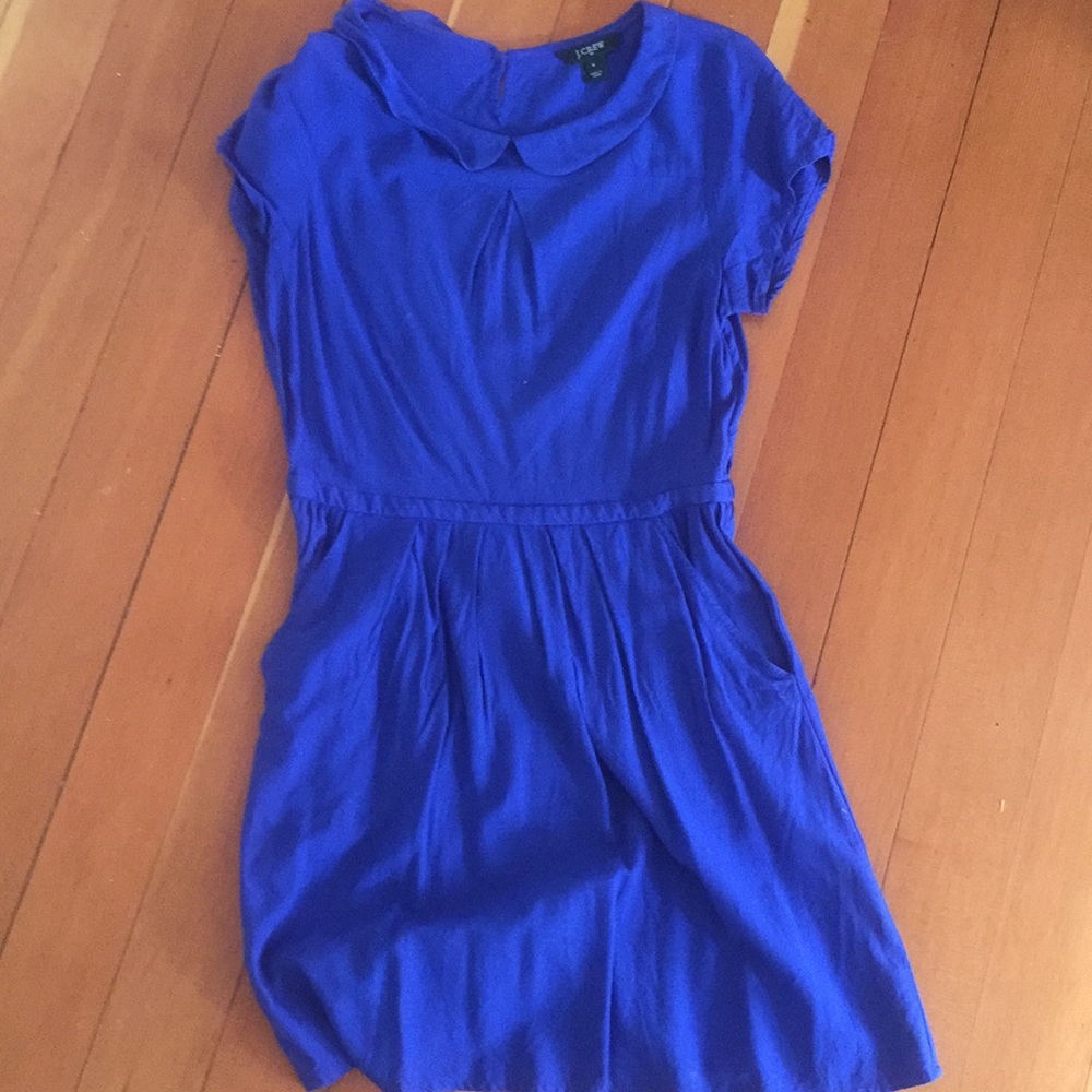J. Crew blue silk dress