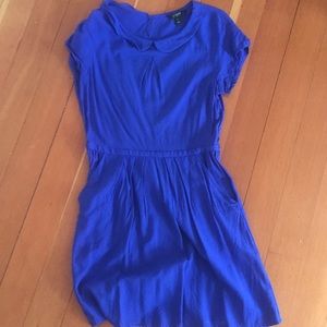 J. Crew blue silk dress