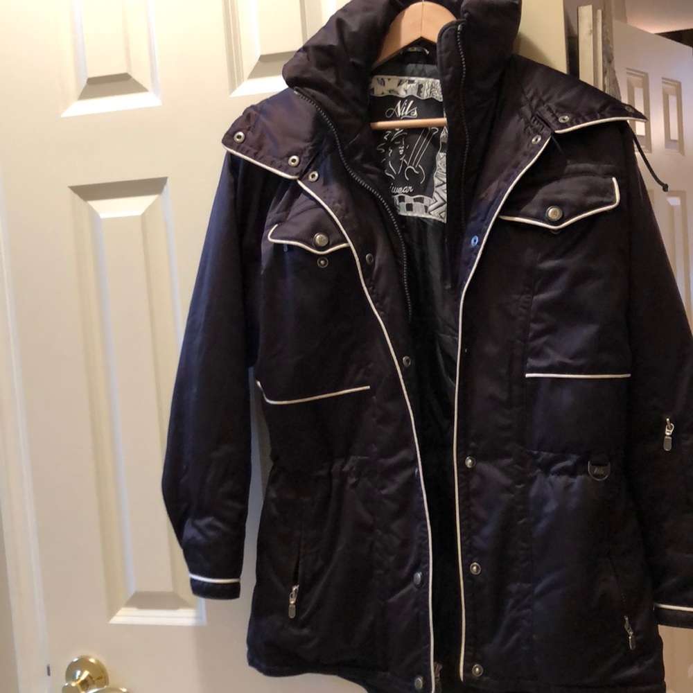 Nils black ski coat