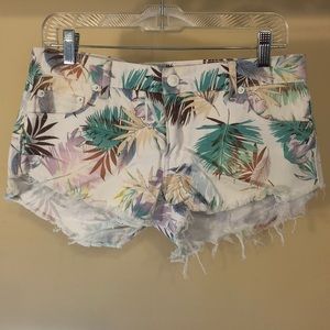 Rip Curl distressed denim shorts