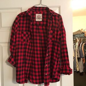 Red and black plaid shirt