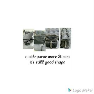 Black leather sid purse