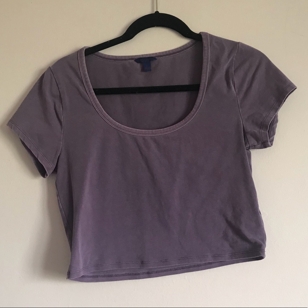 purple crop top from Aeropostale
