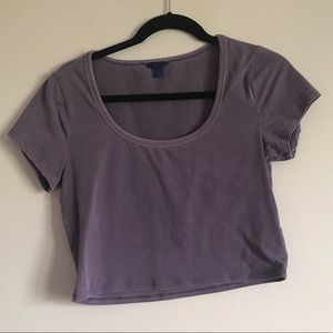 purple crop top from Aeropostale
