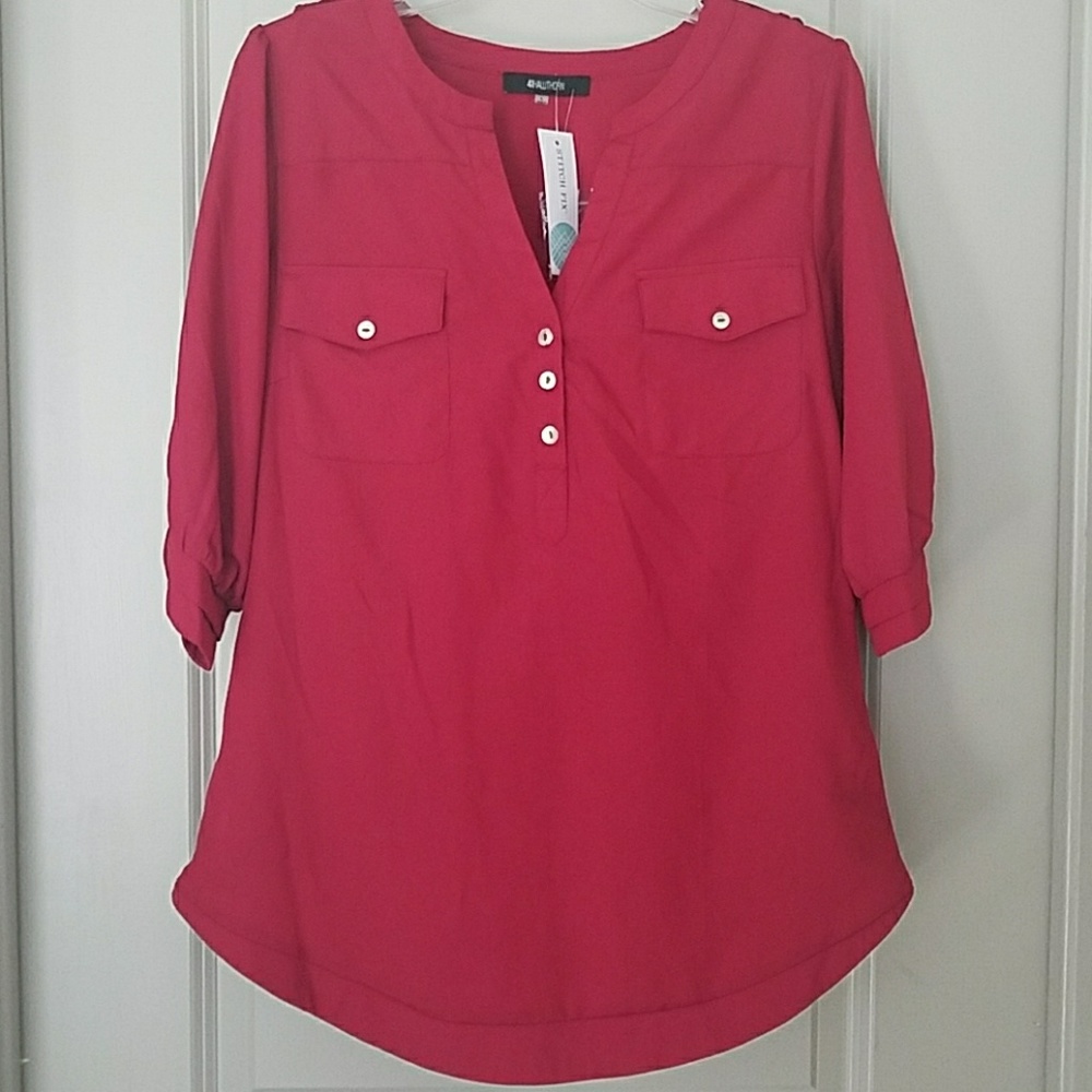 Filbert 3/4 Sleeve Popover Blouse