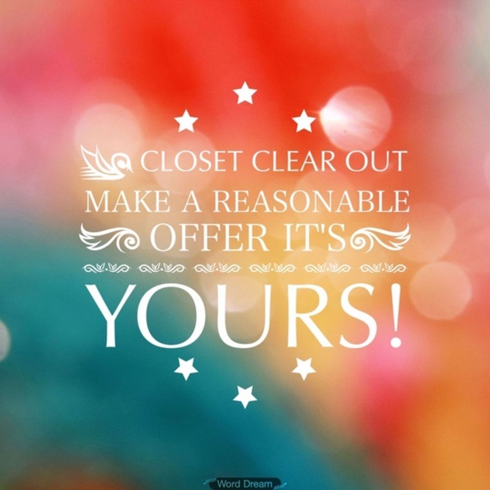 Closet clear out! Everything must go make offers