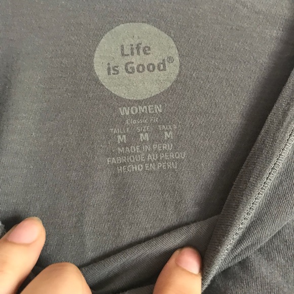 grey long sleeve “Life is Good” shirt - Picture 2 of 3