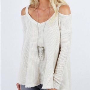 Free People Cold Shoulder Sweater