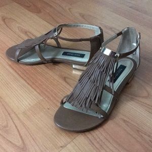 White House Black Market Fringe Sandals