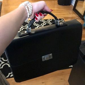 Black imitation leather breifcase