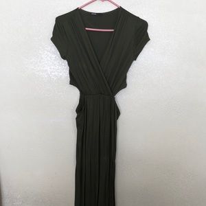 Olive green maxi dress