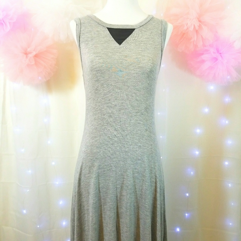 Monteau Hi Low Dress Size M Grey