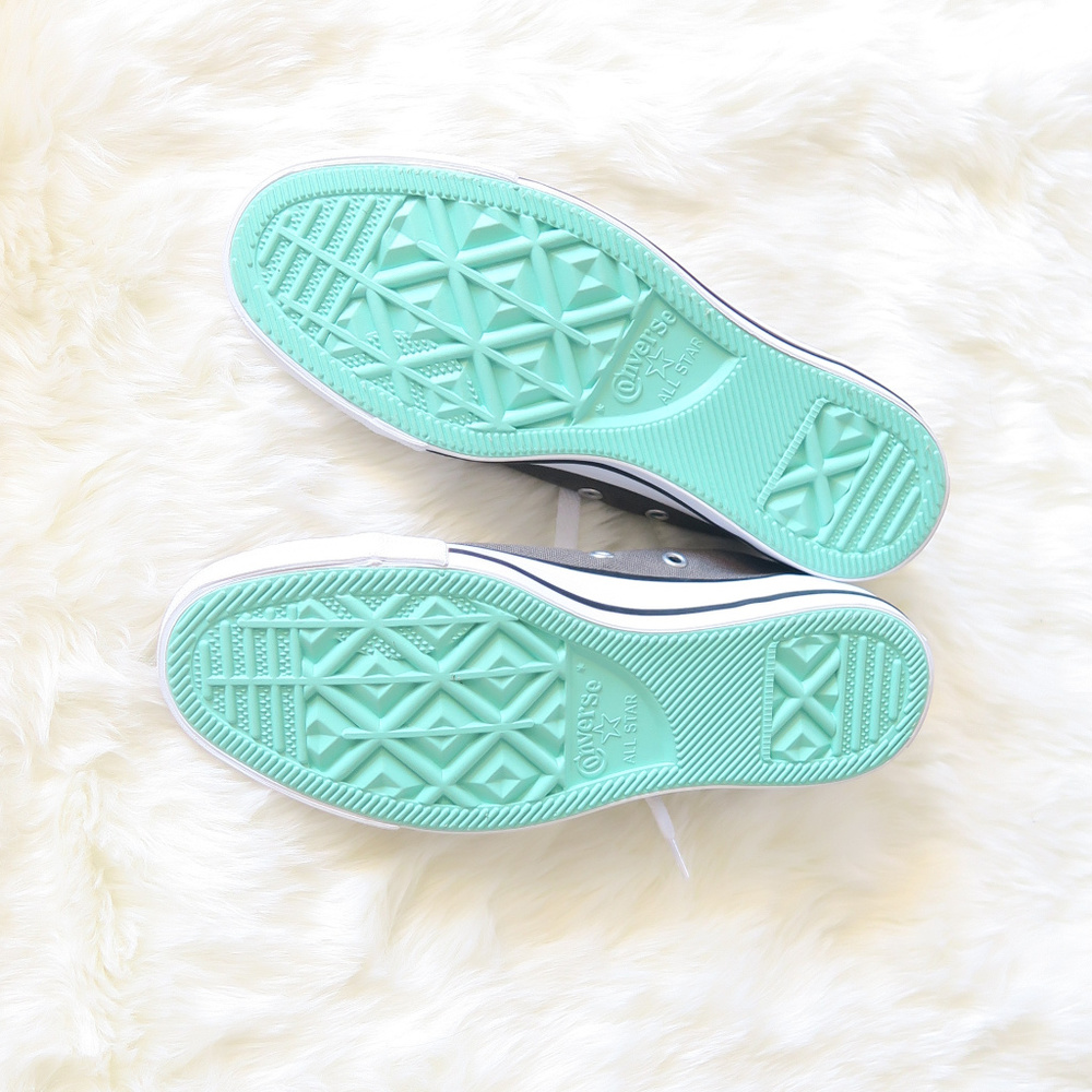 BNWT Gray & Mint Green Converse Size 6 Women - Picture 5 of 6