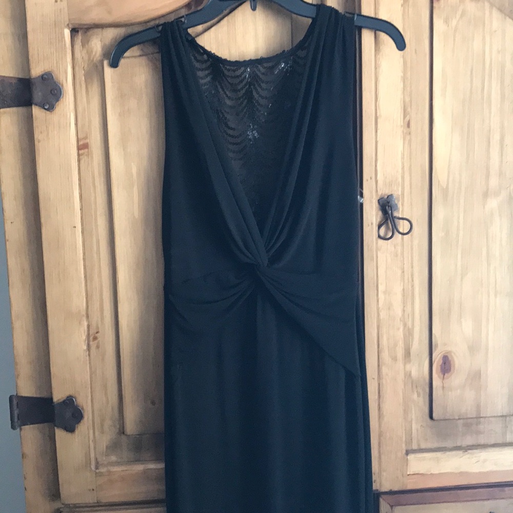 Black gown w/ sequins detailing