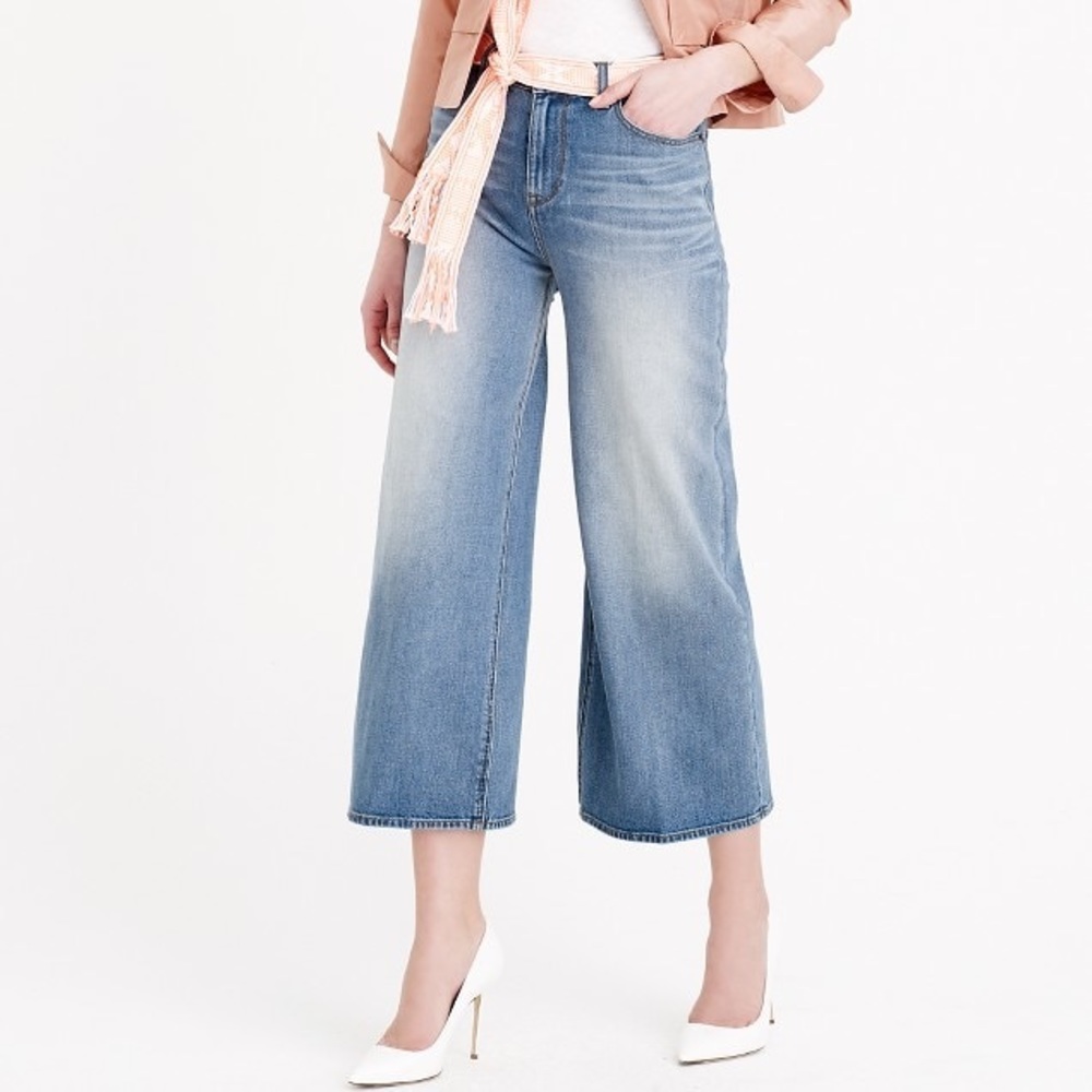 11.5” Rise J. Crew Rayner Wide Leg Culottes