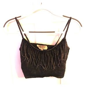Urban Outfitters Fringe Detail Crop Top