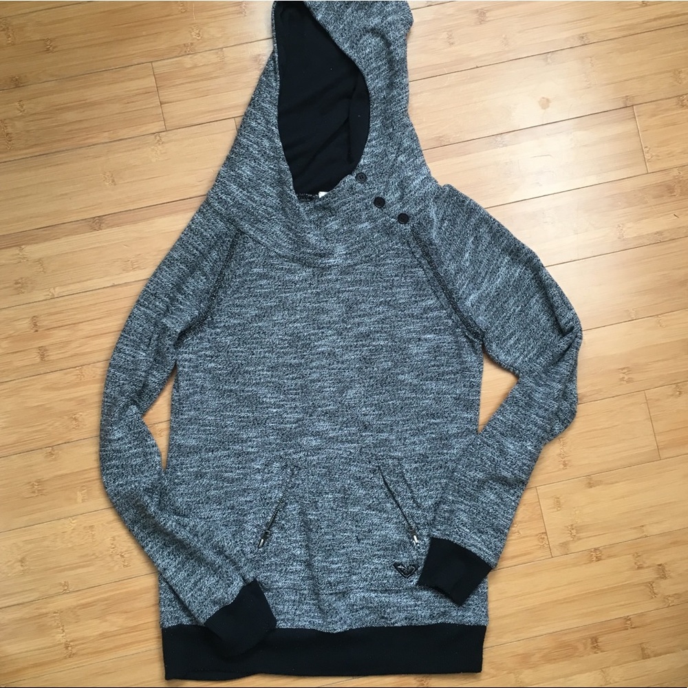 • Black and White Hoodie •