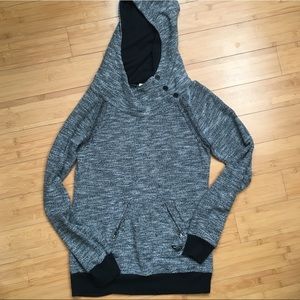 • Black and White Hoodie •