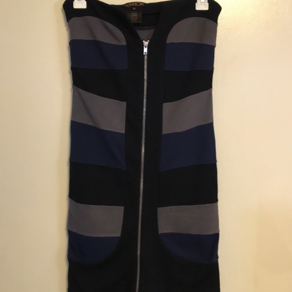 RARE LaROK tube zipper dress