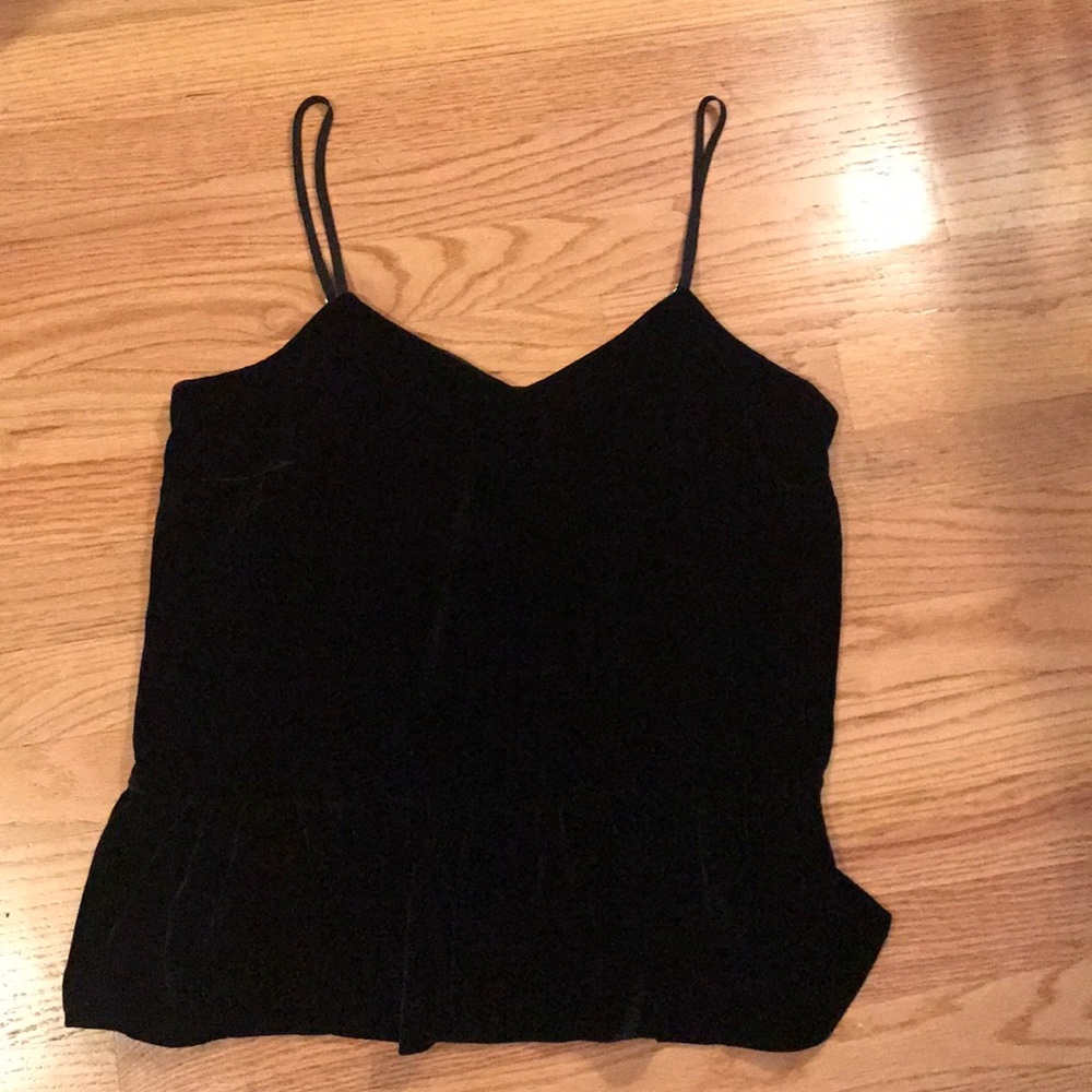 Jcrew Black Velvet Tank