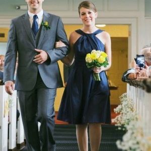 Navy Blue Bridesmaid Dress//4