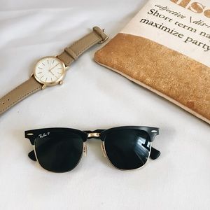 Authentic Black and Gold Ray Bans