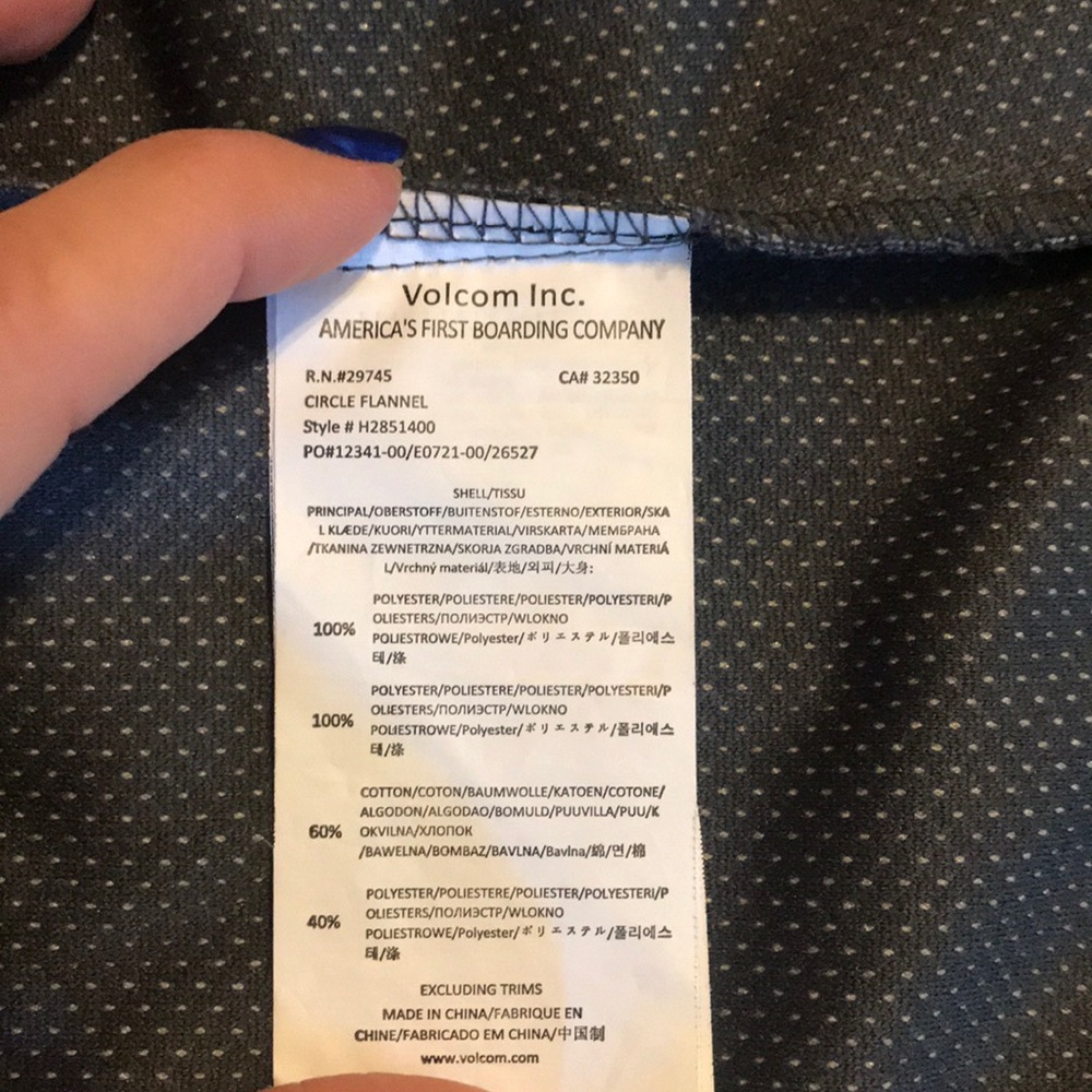 Volcom Circle Flannel Dwr Tech Fleece Jacket - image 8