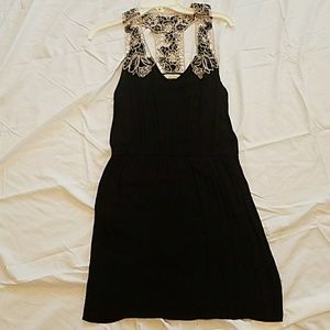 Black racerback dress