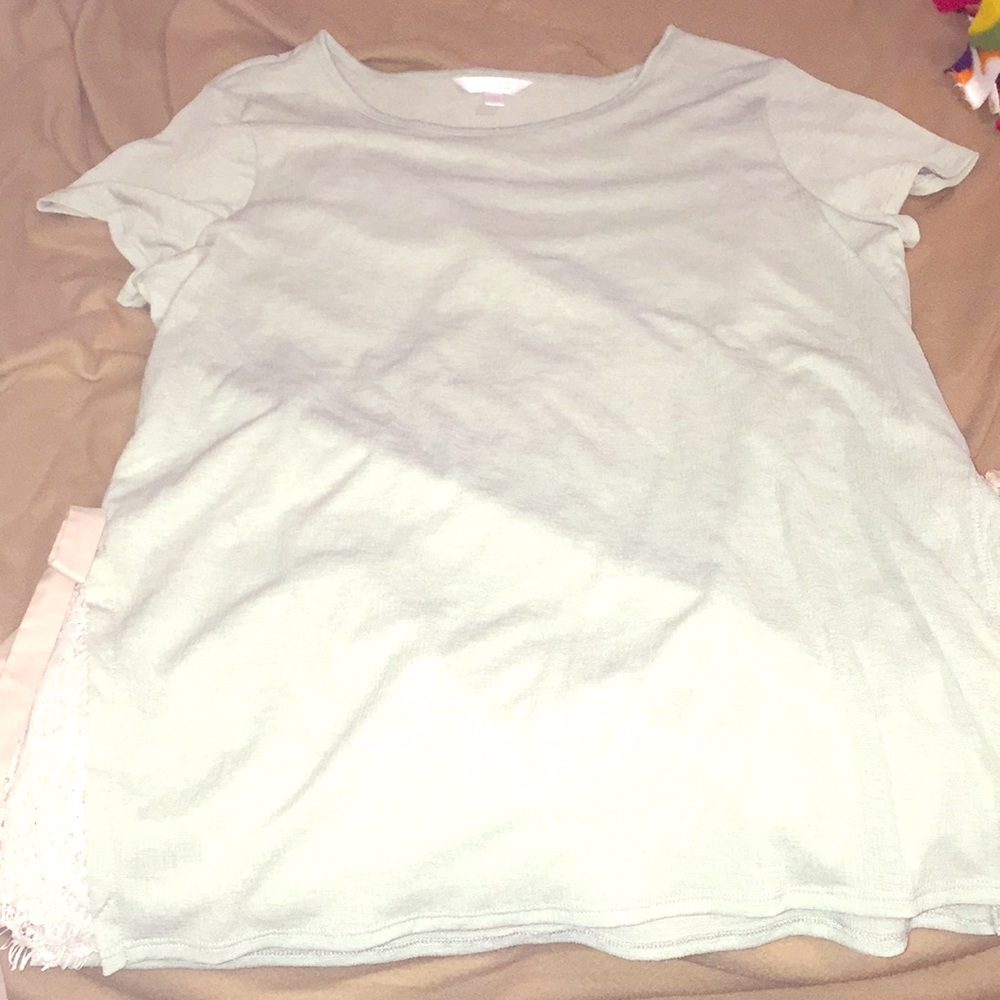 Mint Green with lace details top