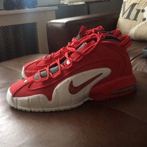 Worn once Nike Air Penny 1 White and Red!!!!