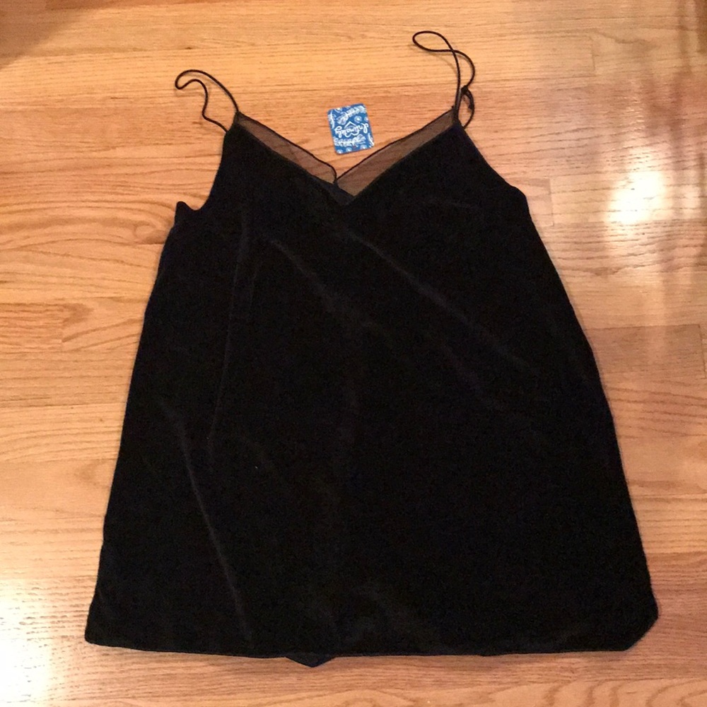 Free People Black Velvet Cami