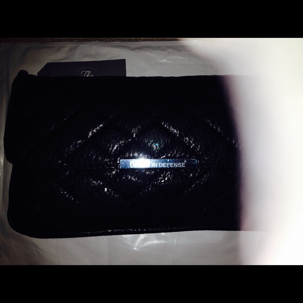 Black clutch bag