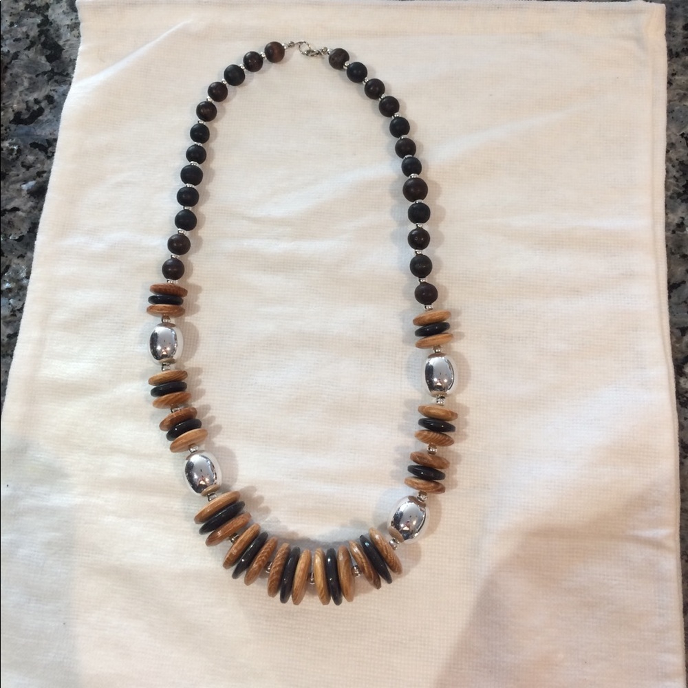 Beads- wooden and plastic 22 inch necklace