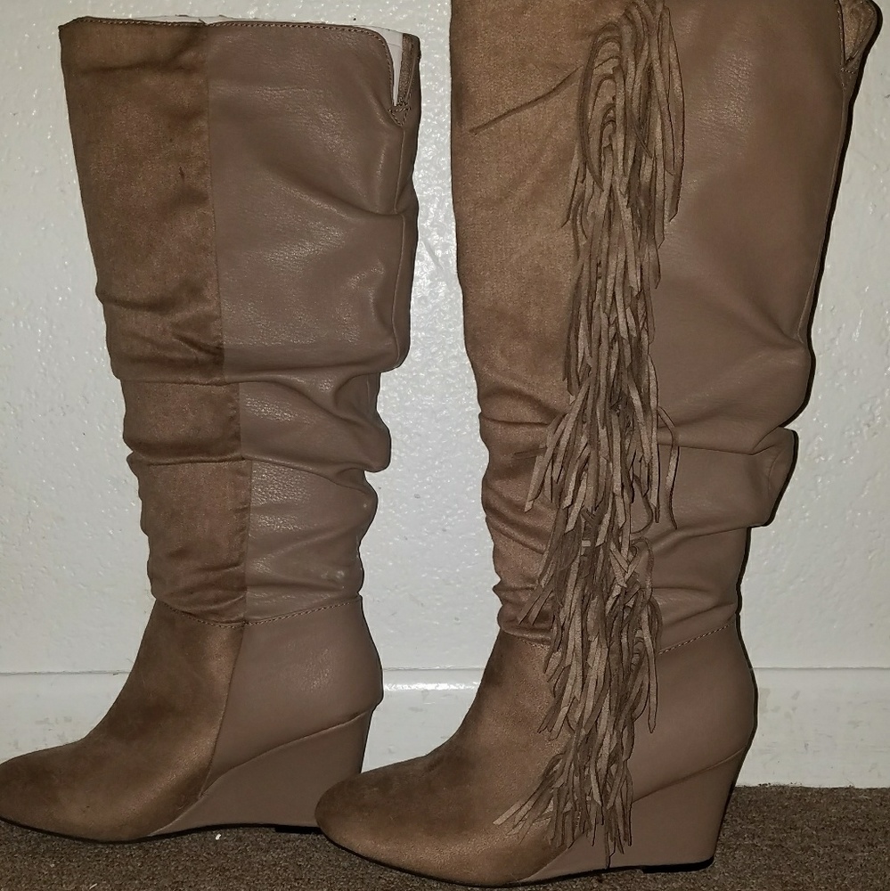 Justfab wedge boots