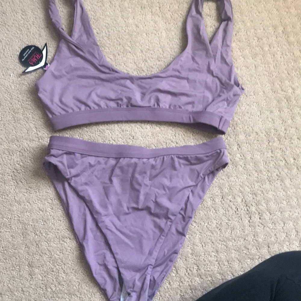 High waisted lavender bikini