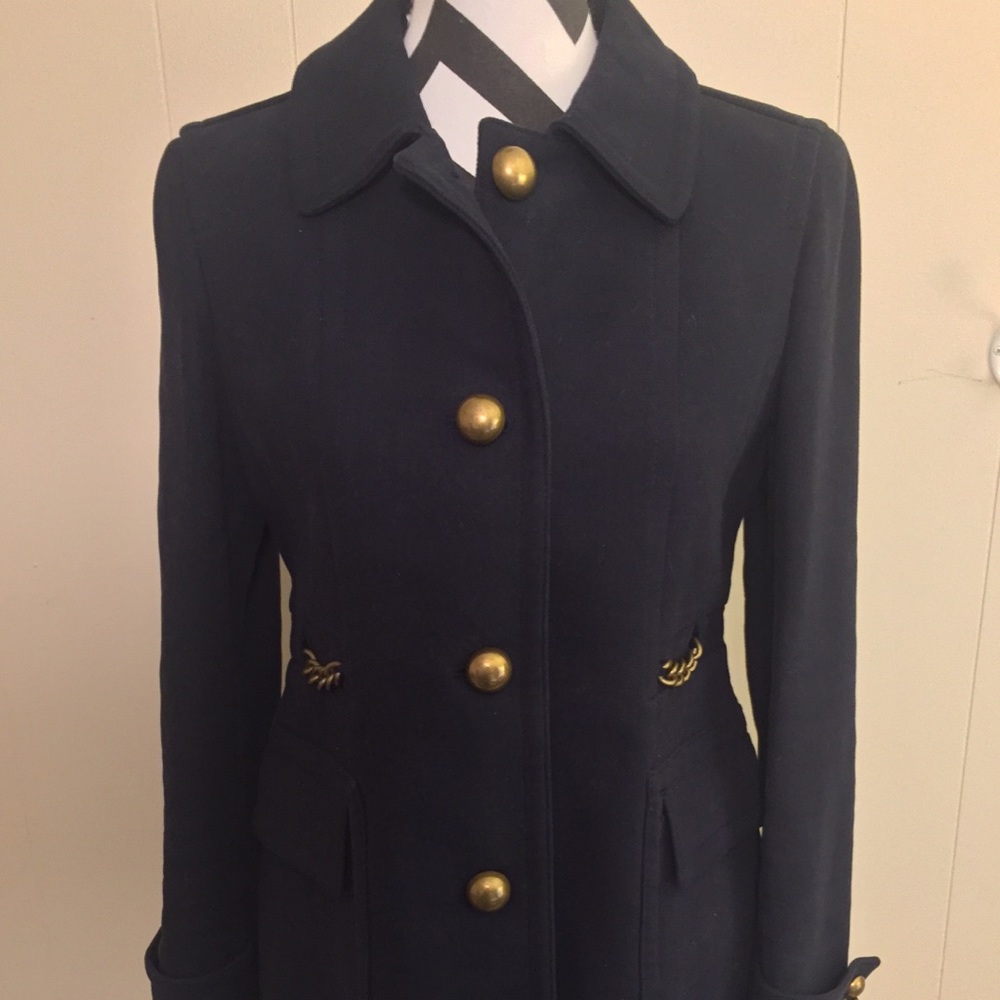 Loft Navy Blue Military Coat