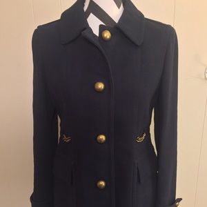 Loft Navy Blue Military Coat